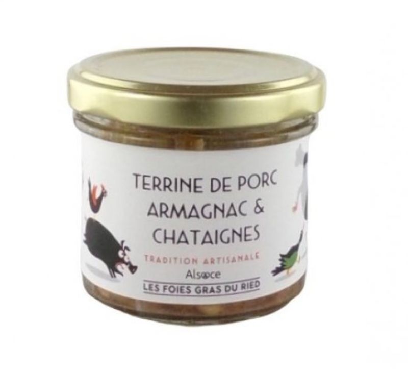 TERRINE DE PORC ARMAGNAC ET CHATAIGNES - 90gr