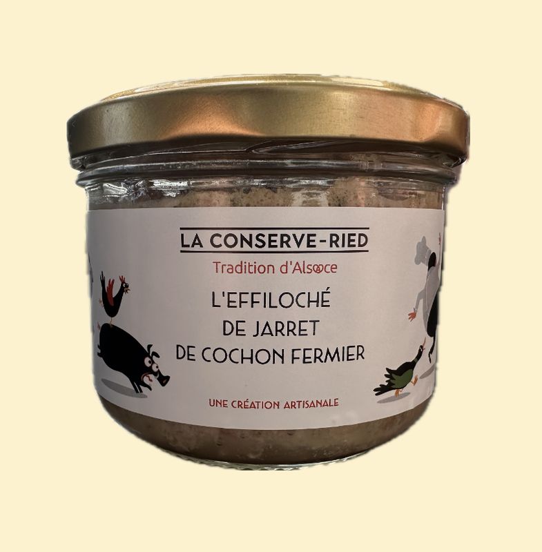 EFFILOCHE DE JARRET DE COCHON FERMIER - 180GR Et sa moutarde Crémant d'Alsace OFFERT EFFILOCHE DE JARRET DE COCHON FERMIER - 180GR Et sa moutarde Crémant d'Alsace OFFERT
