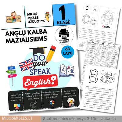Lavinamoji užduočių knyga &#39;Anglų Kalba Mažiausiems&#39; PDF