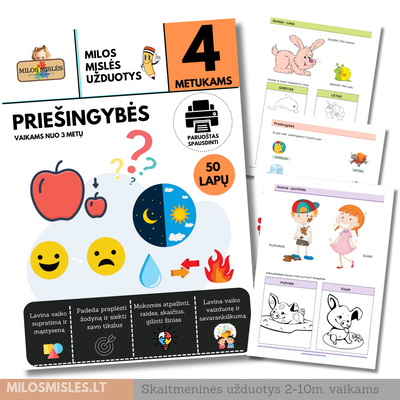 Lavinamoji užduočių knyga &#39;Priešingybės&#39; PDF
