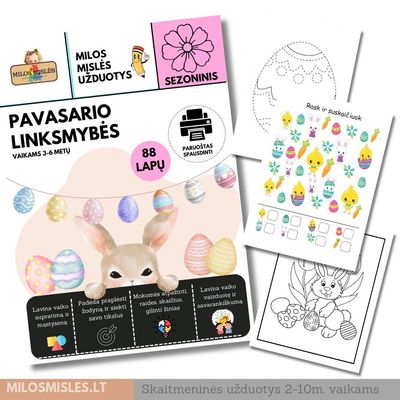 Lavinamoji užduočių knyga &#39;Pavasario Linksmybės&#39; PDF