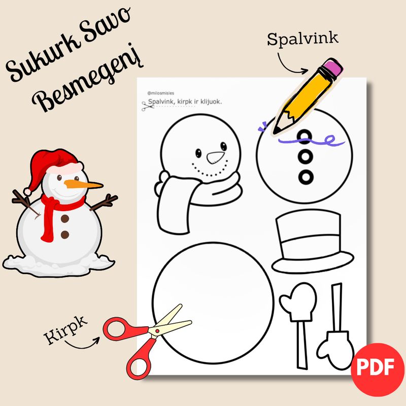 Lavinamoji priemonė 'Sukurk Savo Besmegenį' PDF