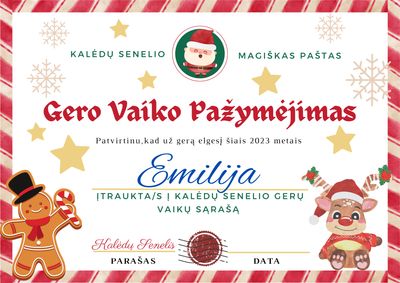 Gero Vaiko Pažymejimas