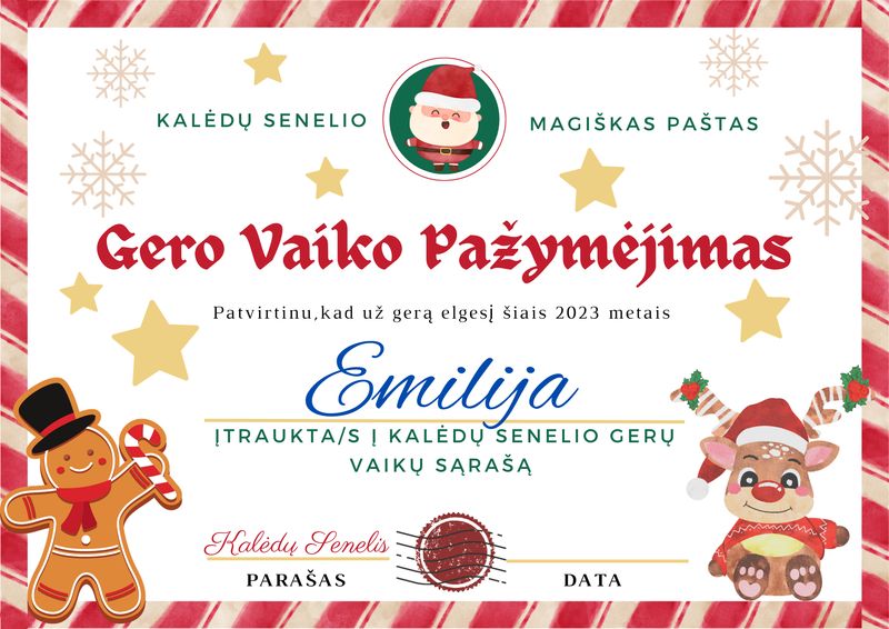 Gero Vaiko Pažymejimas