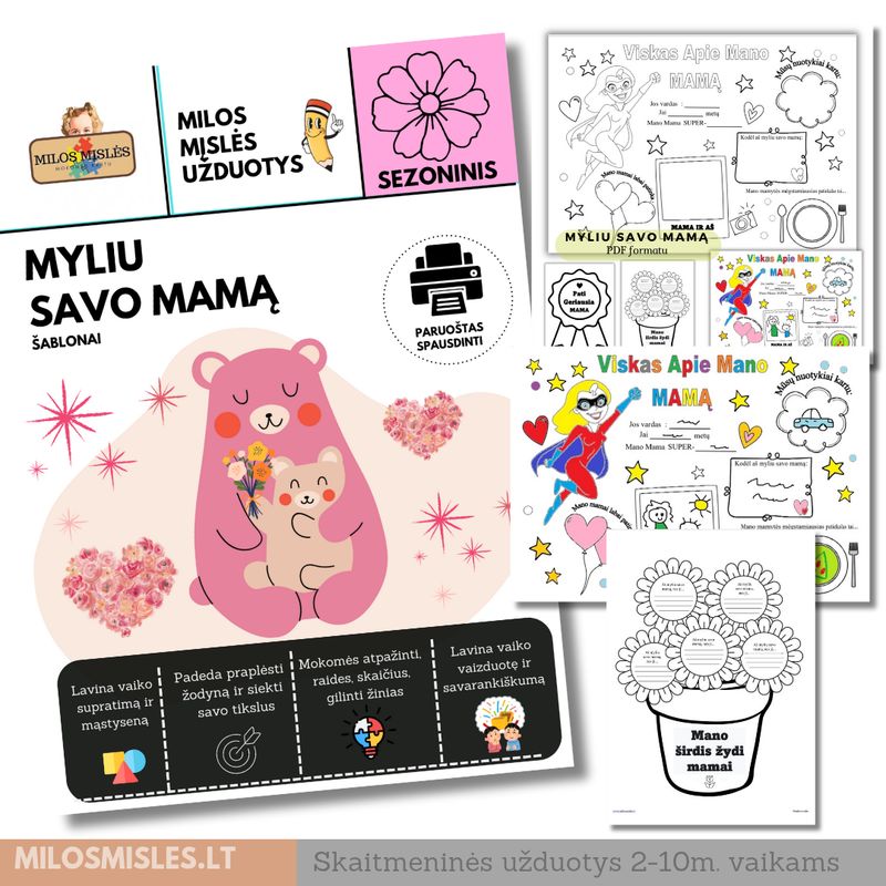 Lavinamoji priemonė 'Myliu savo Mamą' PDF