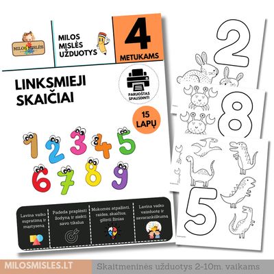 Lavinamoji priemonė 'Linksmieji Skaičiai' PDF