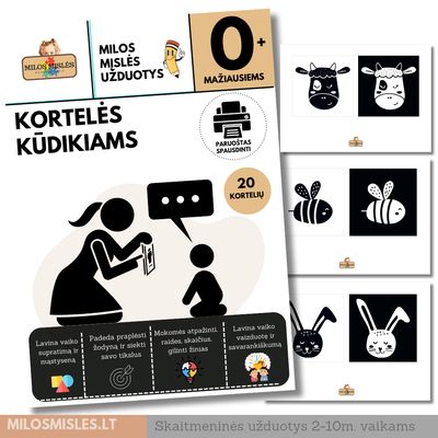Lavinamoji priemonė 'Kortelės Kūdikiams 20vnt' PDF