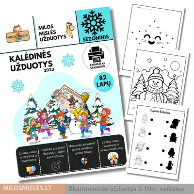 Lavinamoji užduočių knyga 'Kalėdinės Užduotys 2023' PDF