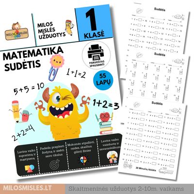 Lavinamoji užduočių knyga 'Matematika Sudėtis' PDF