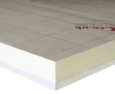 PIR Insulated Plasterboard  Tapered Edge - 2.4m x 1.2m x 37.5mm