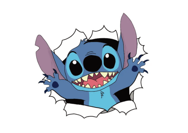 Stitch Edible Topper, Disney Themed Pre-Cut Printed Icing Cake Topper 7″ x 6.5″/ Can Be Made Smaller If Required