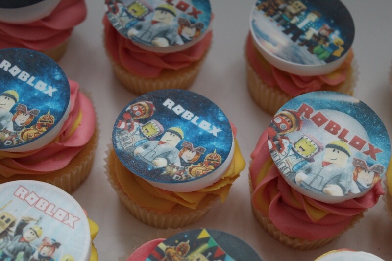 15X2" Roblox themed wafer cupcake toppers
