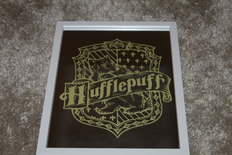 Harry Potter Themed Engraved and coloured Mirrors Gryffindor, Hufflepuff, Ravenclaw, Slytherin