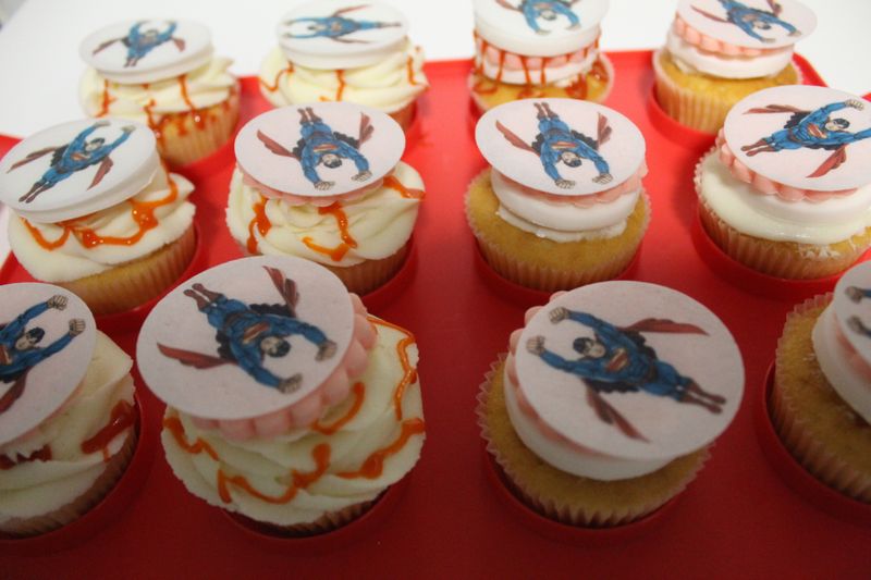 Superman Themed Edible Cake Topper Pre-Cut Icing Sheet