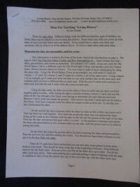 Ideas for Teaching "Living History" - “Free with Purchase”