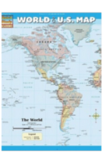 World & US Map (Laminated, Notebook)