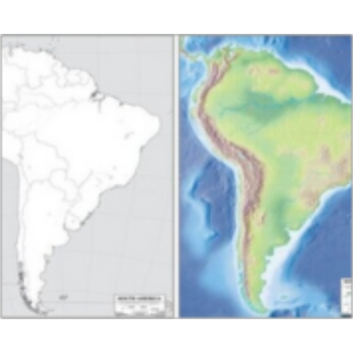 South America Map 17x22 (Laminated)