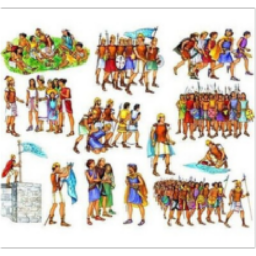 Captain Moroni & Helaman's Warriors (Small) - Felt Story