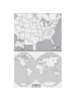 Map: U.S. & World, laminated