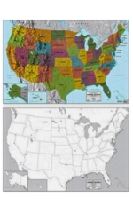 Map: USA Color Wall Map