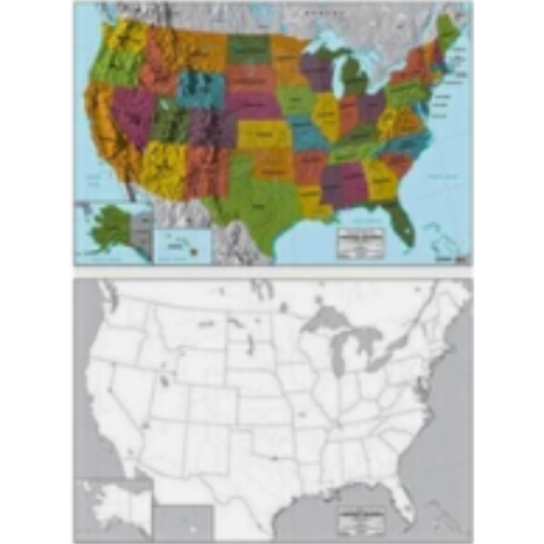 Map: USA Color Wall Map