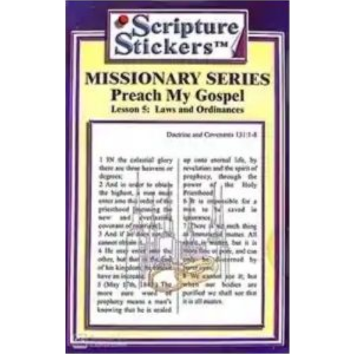 Scripture Stickers - Preach My Gospel Lesson 5