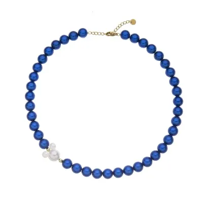 Halskette - Magic Beads Maus 10mm - blau