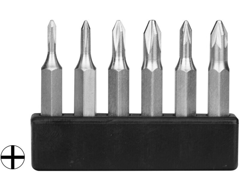 No.MBS61 Ersatz - MINI -Kreuzschlitz - Bits 6-tlg. No.MBS61 Ersatz - MINI -Kreuzschlitz - Bits 6-tlg.