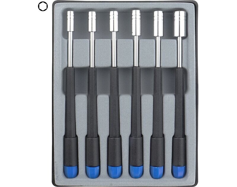 280-65 - Sechskant Steckschlüssel Set 6-tlg. 4,0 - 8,0 mm 280-65 - Sechskant Steckschlüssel Set 6-tlg. 4,0 - 8,0 mm