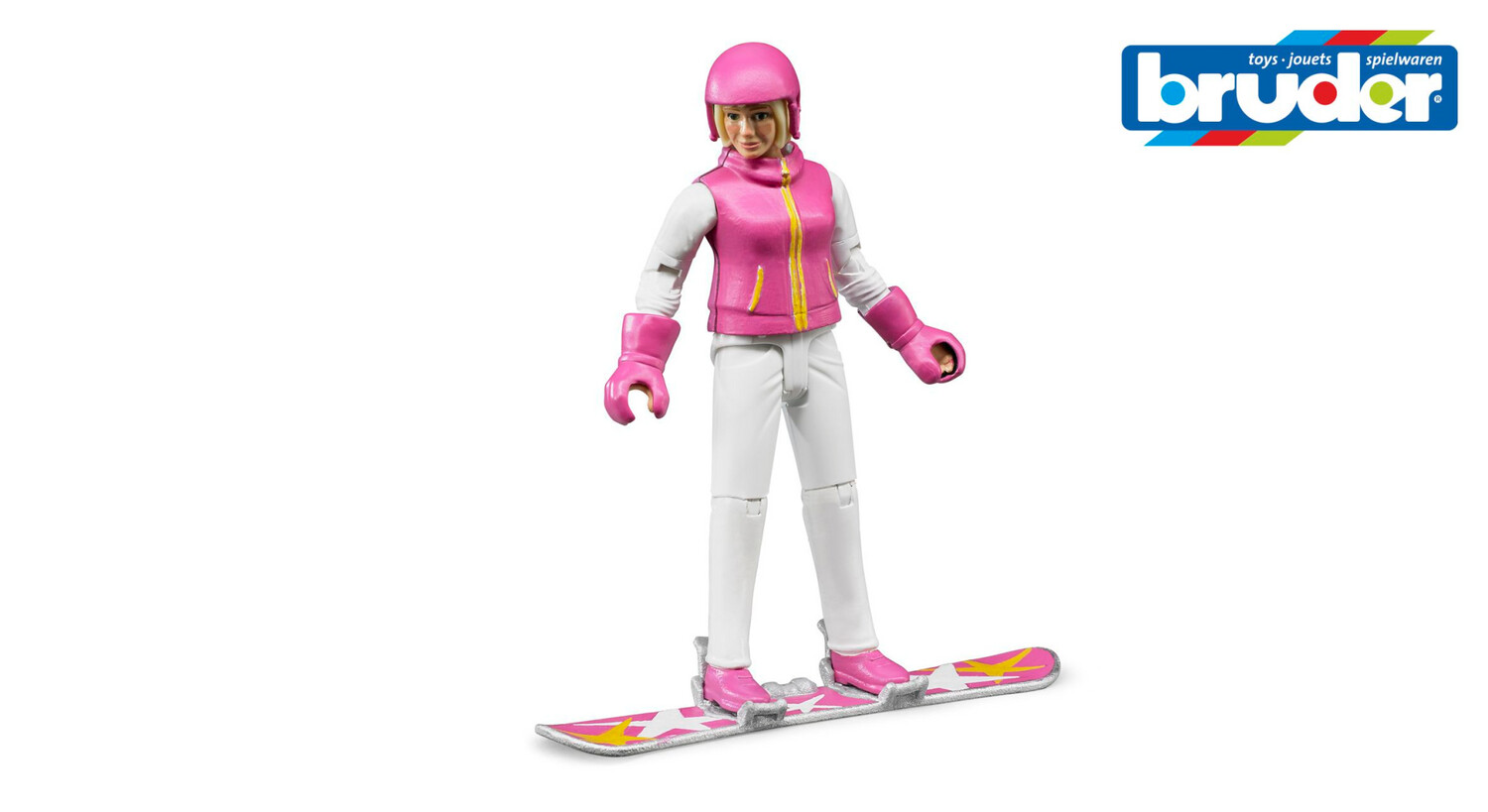 60420 Snowboardfahrerin mit Zubehör