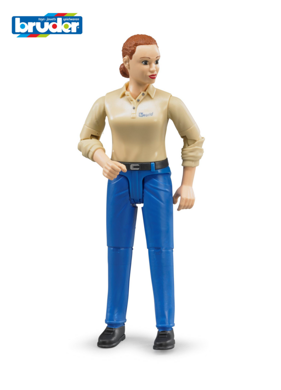 60408 Frau blaue Hose und Zopf 60408 Frau blaue Hose und Zopf