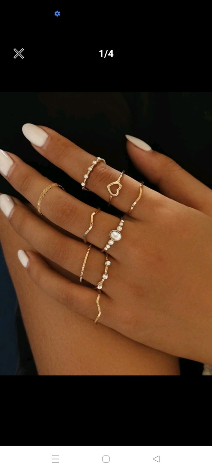 9 piece ring set