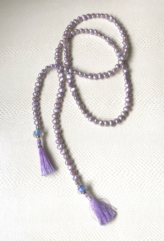 Freshwater Pearl Rope Lavender