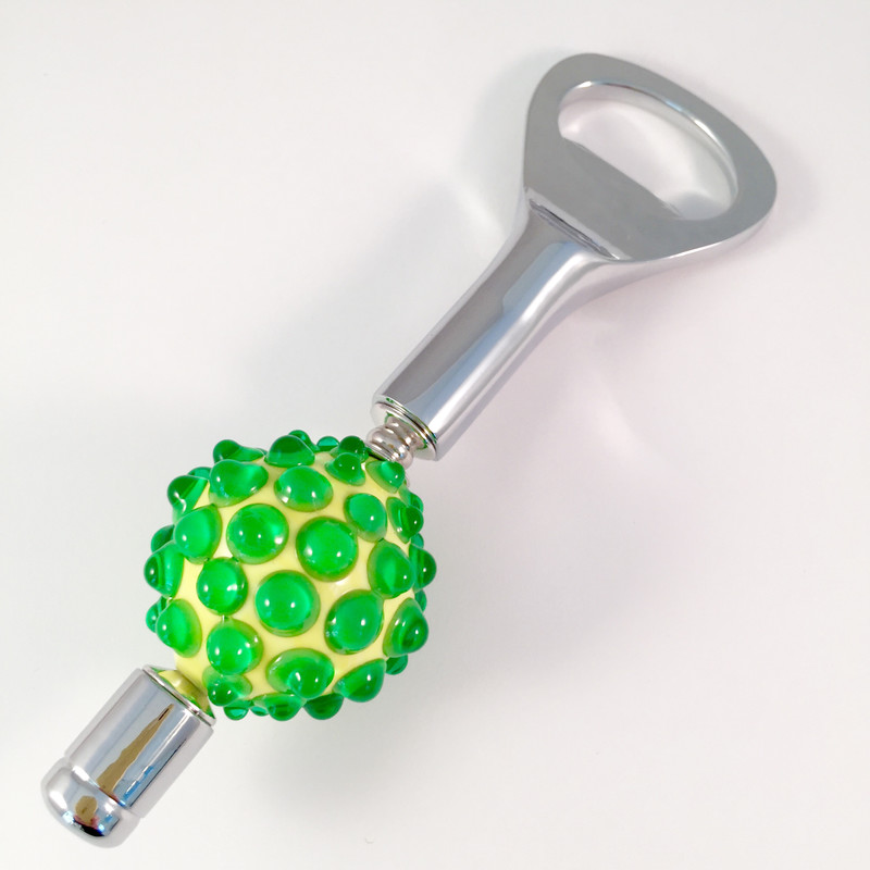 Green bumpy bottle opener