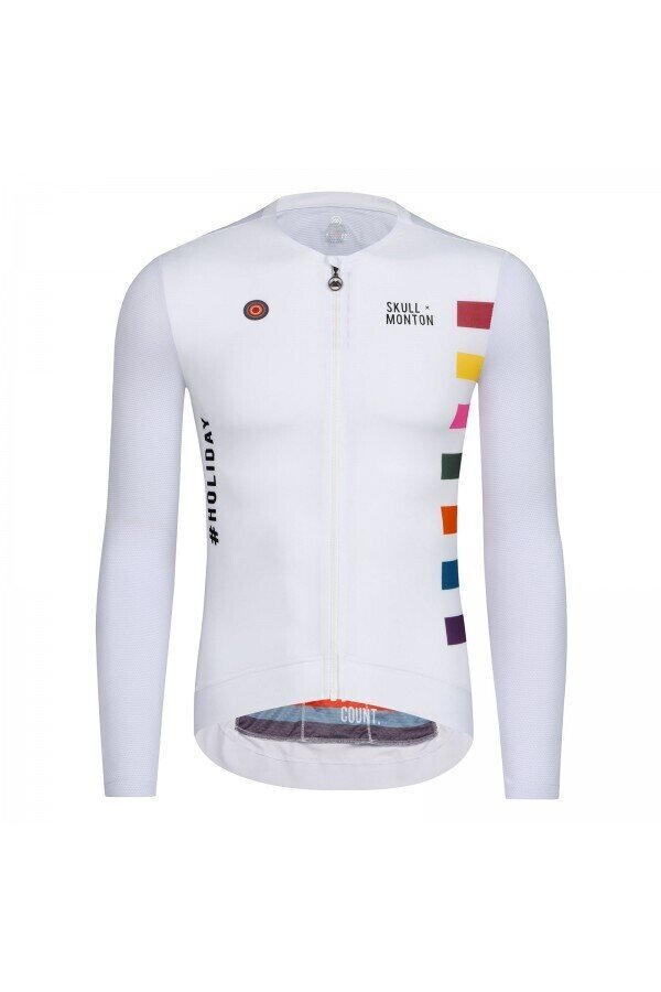 Monton SKULL Holiday White Summer Long Sleeve Jersey Men