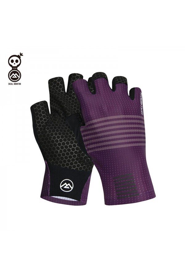 Monton SKULL Saturday Purple Short Gloves