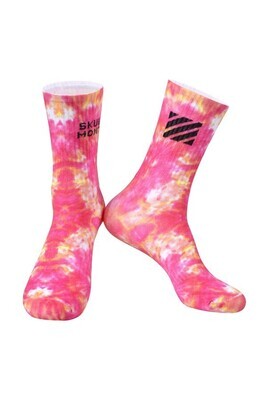 Monton SKULL Socks Pink/Yellow