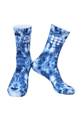 Monton SKULL Socks Blue/White
