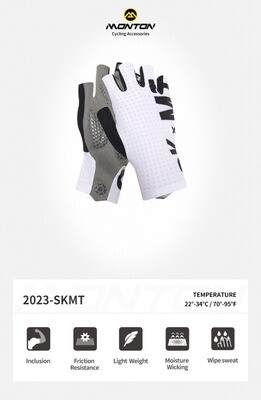 SKxMT Short Gloves White