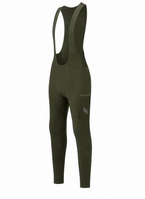 Monton Moto Thermal Fleece Bib-tights Olive Women