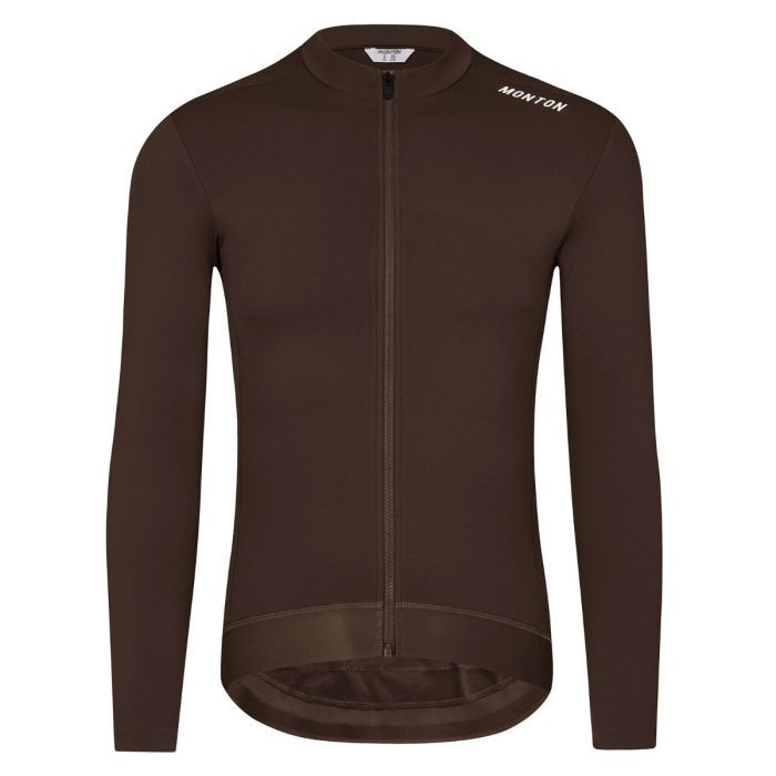 Monton Rinsora Brown Thermal Fleece Jersey Men Monton Rinsora Brown Thermal Fleece Jersey Men