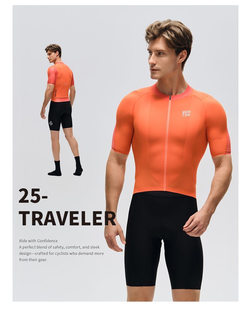 Monton Waffel Bold Jersey Orange Men Monton Waffel Bold Jersey Orange Men