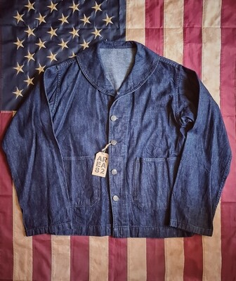 USN denim jacket shawl collar - Repro