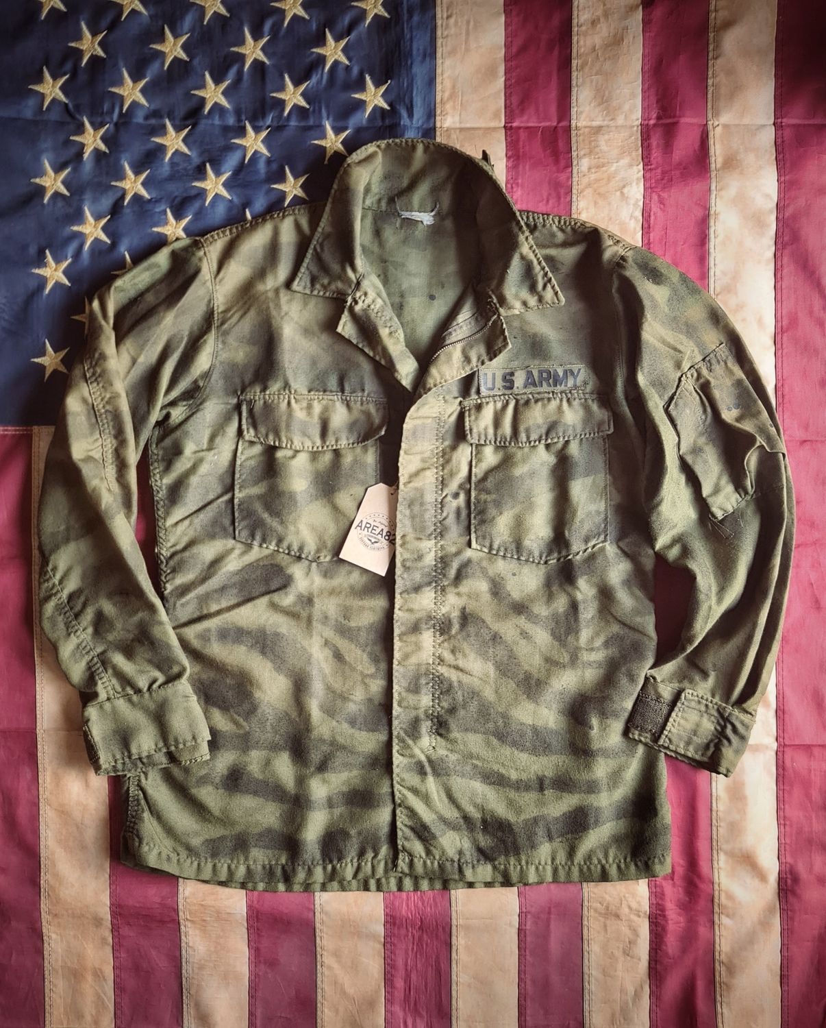 US Army Helicopter shirt customized Tiger Stripes