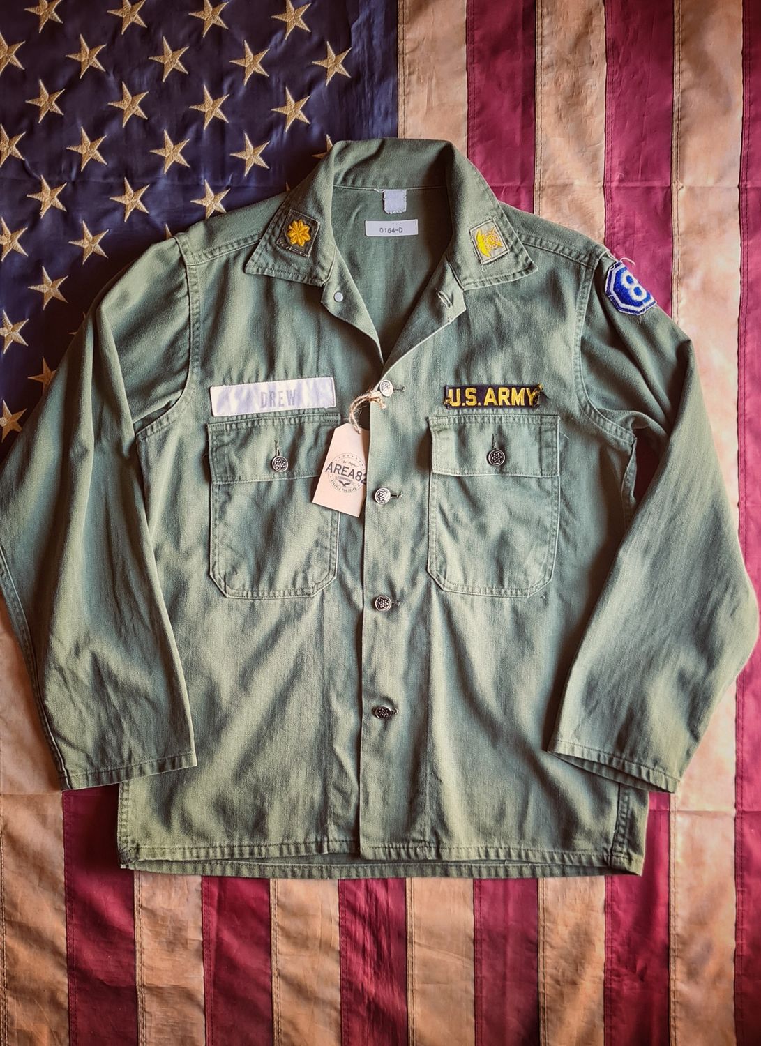 Korea War US Army shirt 13stars Buttons - 8th Corps