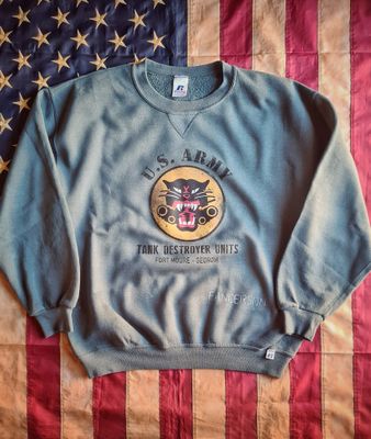Felpa Vintage Russell Athletic U.S. Army Tank Destroyer | Fort Moore