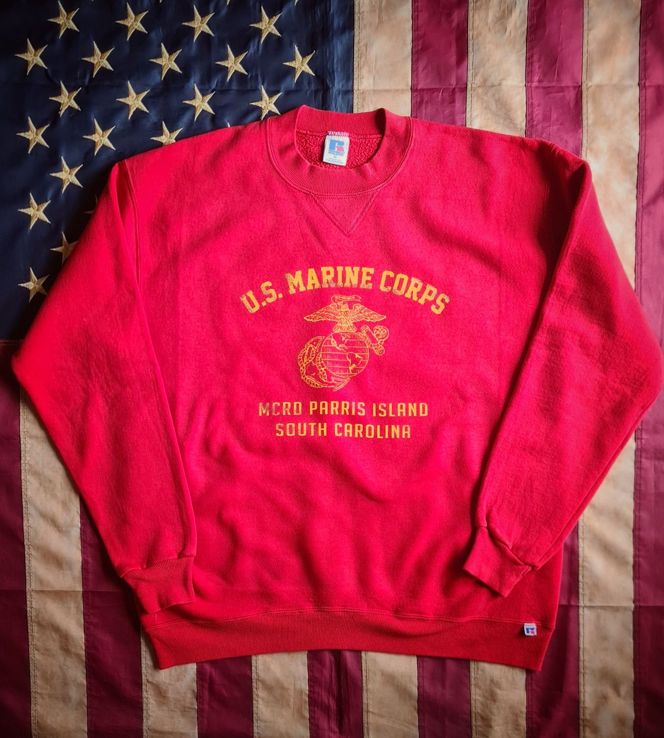 Felpa Russell US Marine Corps – MCRD Parris Island – P. Carter
