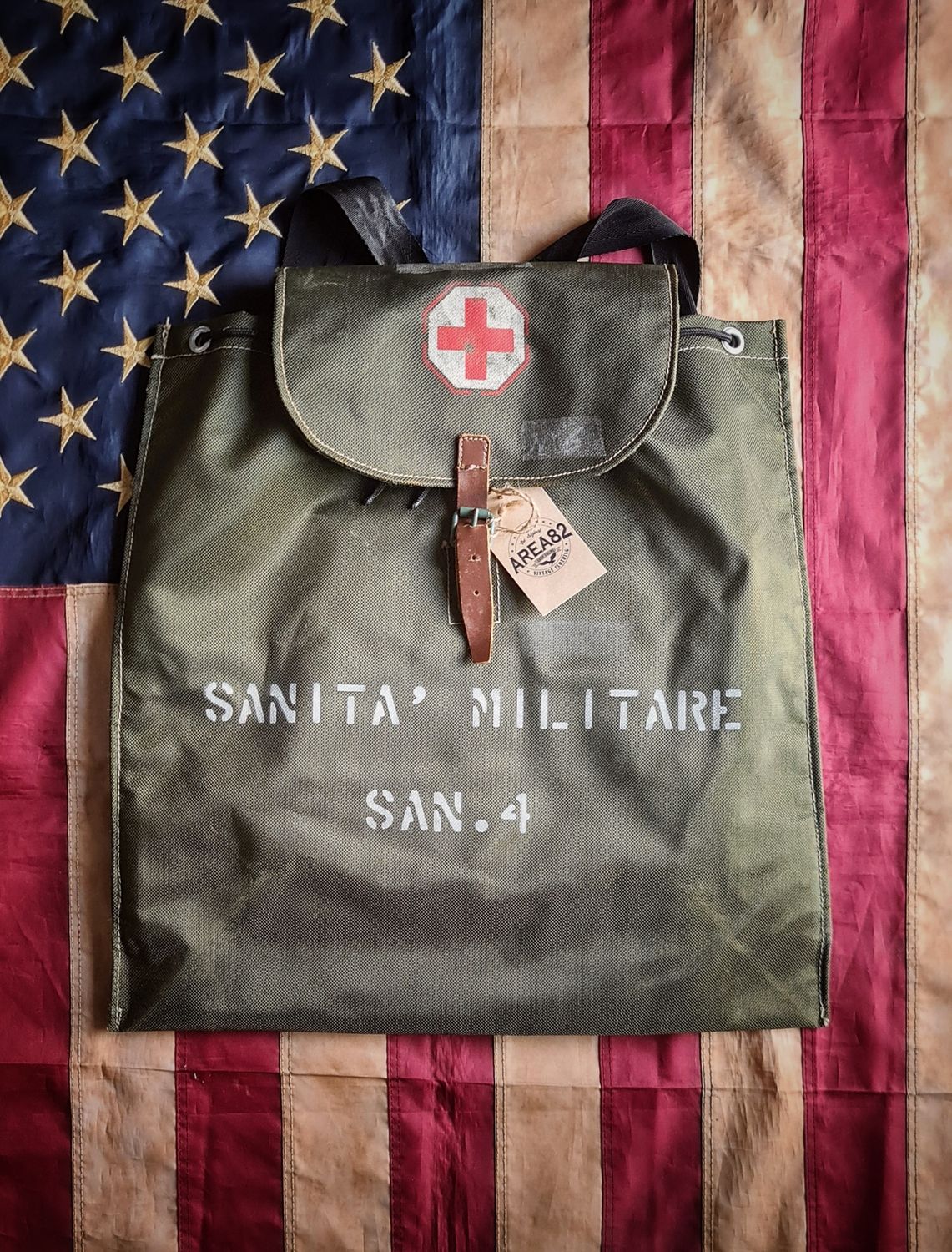 ​Zaino Militare Vintage "Sanità Militare" – Originale Esercito Italiano
