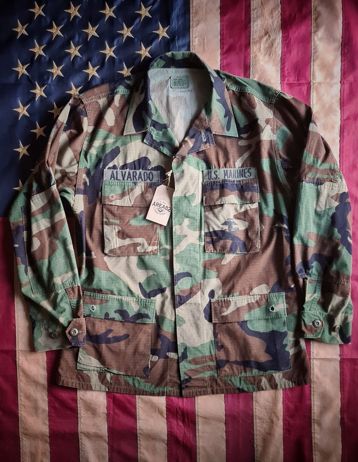 USMC shirt Woodland camo