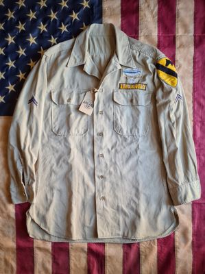 US Army shirt khaki - 1st Infantry Division - post WW2